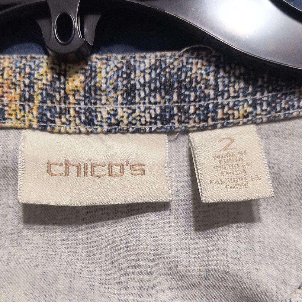 Chico's Denim And Patterned Jacket - image 3